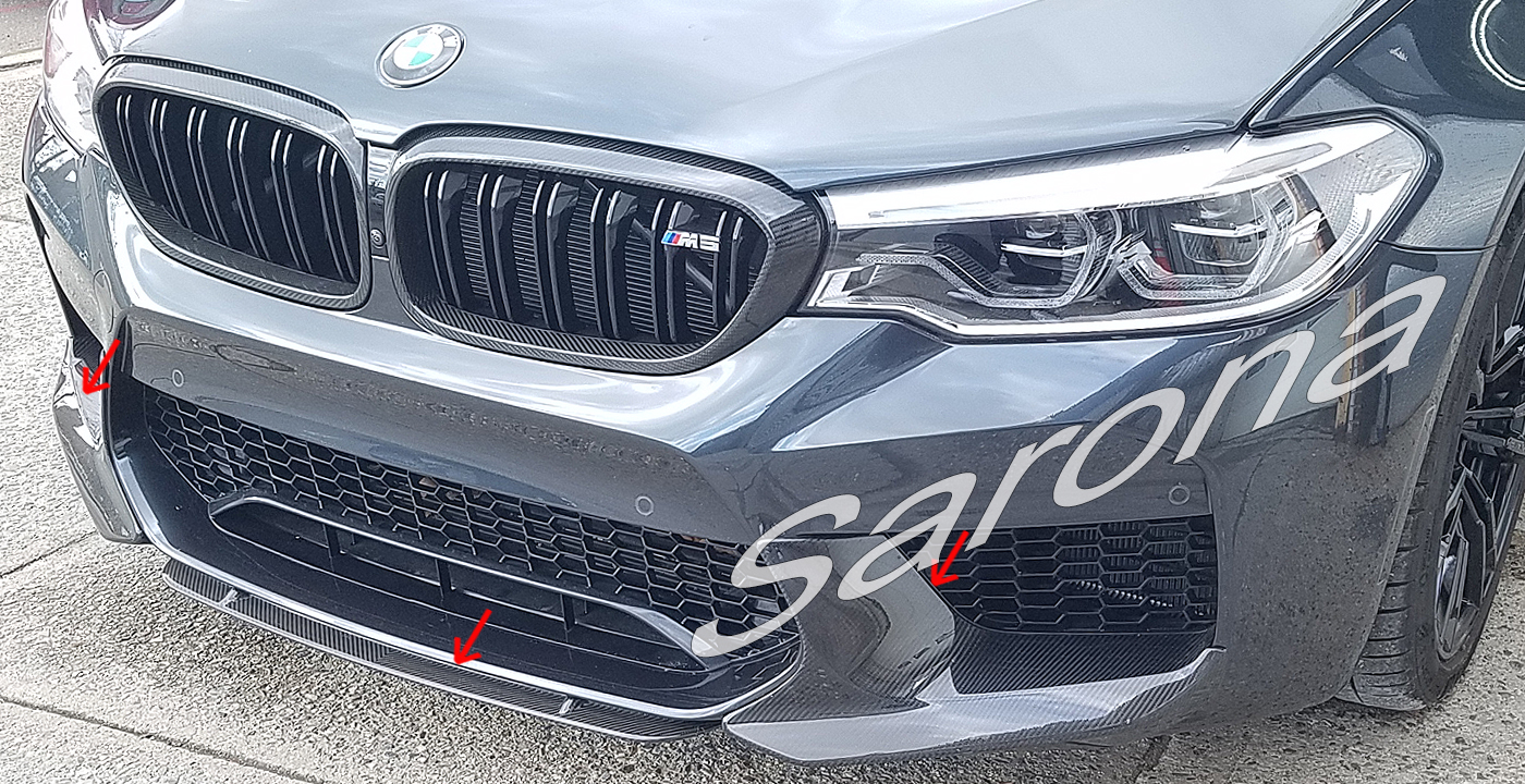 Custom BMW 5 Series  Sedan Front Lip/Splitter (2018 - 2020) - $890.00 (Part #BM-104-FA)